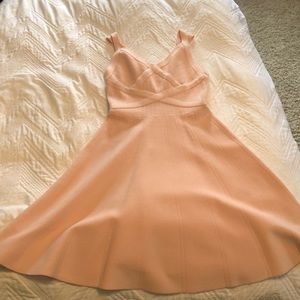 Guess pink fit and flare dress